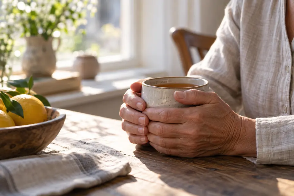 A quiet moment with a cup of tea by the window